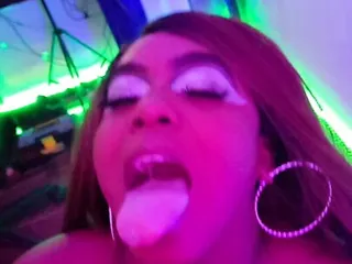 Busty Ebony Has Unexpected Hot Sex And Secretly Gives Deepthroat Blowjob free video