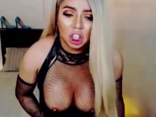 Busty Big Boobs Shemale Rubbed Her Huge Cock free video